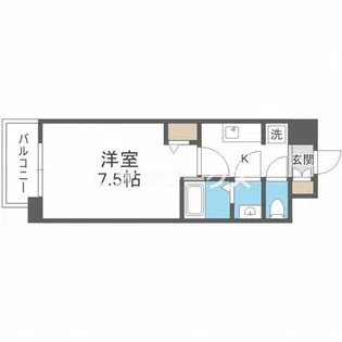 Rainbow Court南堀江【11階】の間取り