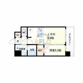プレサンス東淀川駅前プローシェ【2階】の間取り