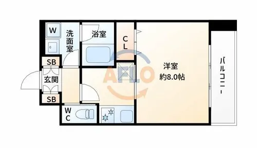 アーバンフラッツ西中島【5階】の間取り