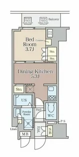 クレストコート堂島【6階】の間取り