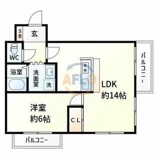 JMRレジデンス新大阪【2階】の間取り
