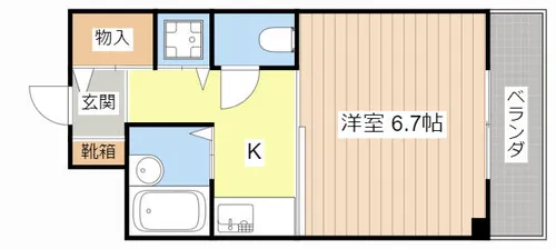 SUNVALLEY南草津【208号室】の間取り