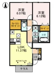 フローラ【1階】の間取り