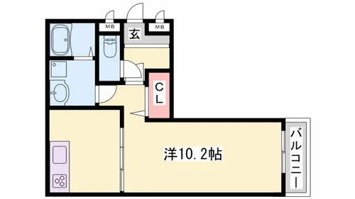 K・プラウド【103号室】の間取り
