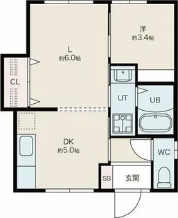 KYOMACHI開明【B2号室】の間取り