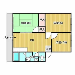 青葉丘ハイツ A棟【1階】の間取り