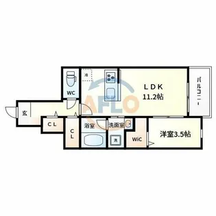 コート・ド・ボーヌ深江南南棟【1階】の間取り