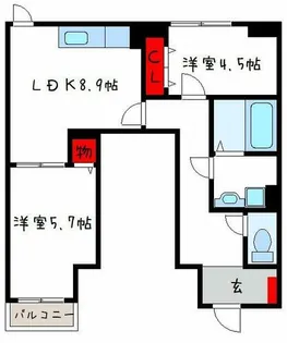 ラフルール【1階】の間取り