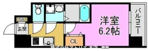 インザライフ大阪EAST RESIDENCE【4階】の間取り