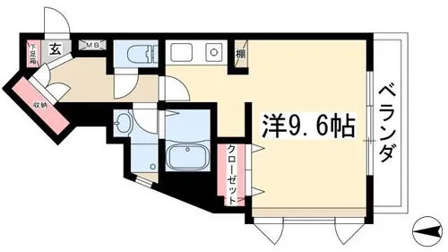 アブレスト原【5階】の間取り