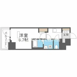 ファーストフィオーレ難波南アルマ【5階】の間取り