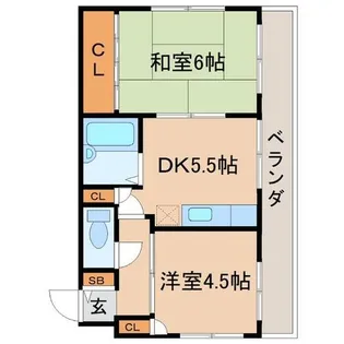 兵庫県尼崎市杭瀬北新町3丁目【マンション】の間取り