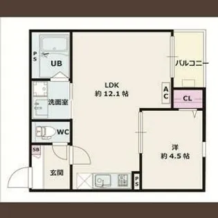 愛知県名古屋市中川区愛知町【アパート】の間取り