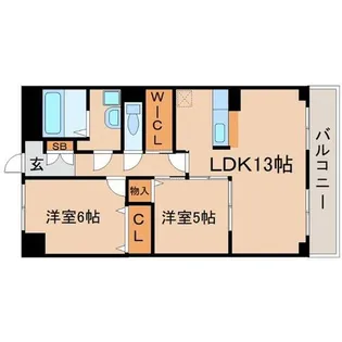 兵庫県尼崎市富松町3丁目【マンション】の間取り