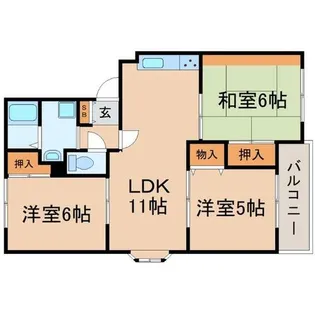 兵庫県伊丹市野間4丁目【マンション】の間取り
