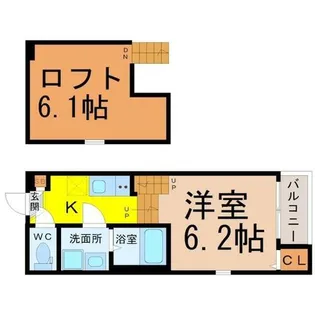 ハーモニーテラス八反【1階】の間取り