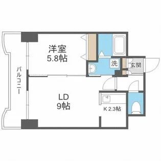 ティアラ中島公園ウエストサイド【14階】の間取り