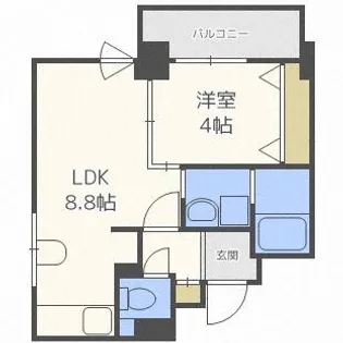クラッセ山鼻【6階】の間取り