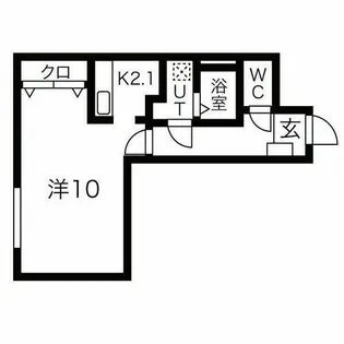 ボヌール17【4階】の間取り