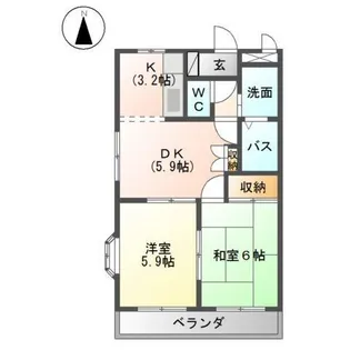 エクセルコート【2階】の間取り