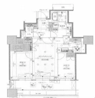 プラウドタワー梅田豊崎【24階】の間取り