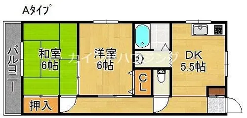 トモエハイツⅡ【4階】の間取り