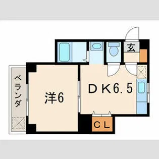 カーサ大森【1階】の間取り