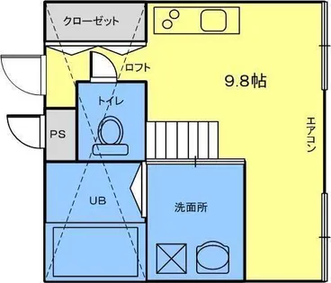 梅園町テラスハウス【3階】の間取り
