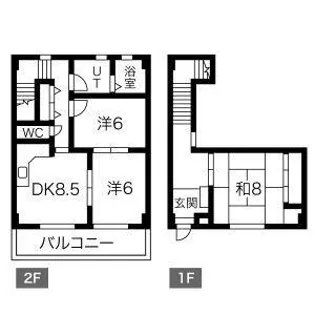 グロース甲陽園【2階】の間取り