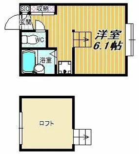 ハイツ大堀【1階】の間取り