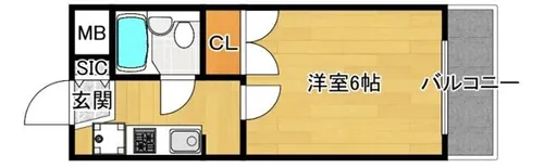 大阪府大阪市東淀川区柴島2丁目【マンション】の間取り