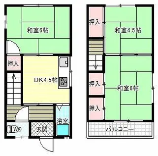 大阪府羽曳野市南古市2丁目【一戸建】の間取り