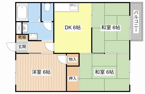 ヴィラ・ド・レステA棟【206号室】の間取り