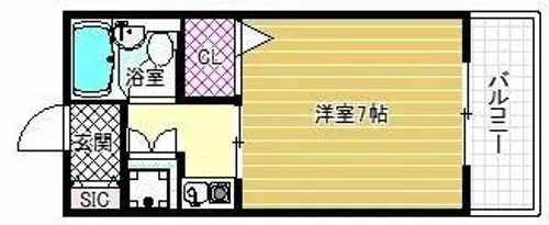 ラ・テール西田弐番館【3階】の間取り