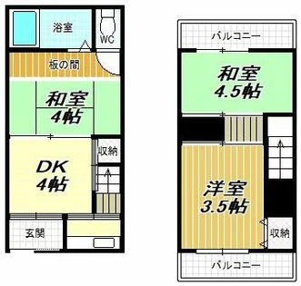大阪府松原市天美南5丁目【一戸建】の間取り