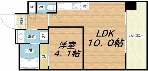 プレジオ弁天町【8階】の間取り