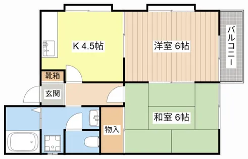 シャマードハイツ豊【201号室】の間取り