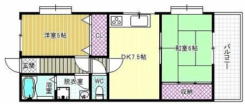 サニーハイツⅡ【1階】の間取り