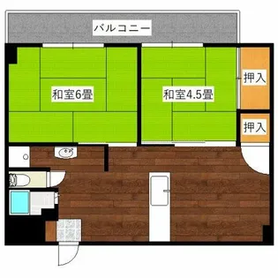 桑の木マンション【501号室】の間取り