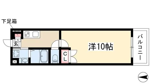 ディアコート八事【202号室】の間取り
