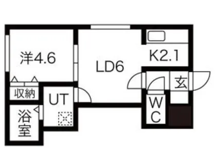 シェリシス北19条【1階】の間取り