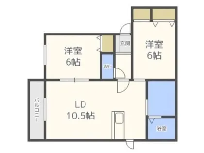 レイシス伏古 Ⅲ【2階】の間取り
