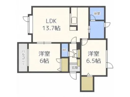 北海道札幌市東区北四十二条東12丁目【アパート】の間取り
