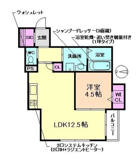 セルジエ中桜塚(CERISIER Nakasakurazuka)【1階】の間取り
