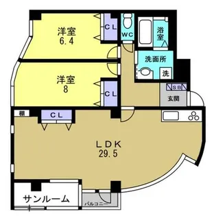 夙川ダイヤハイツ【201号室】の間取り
