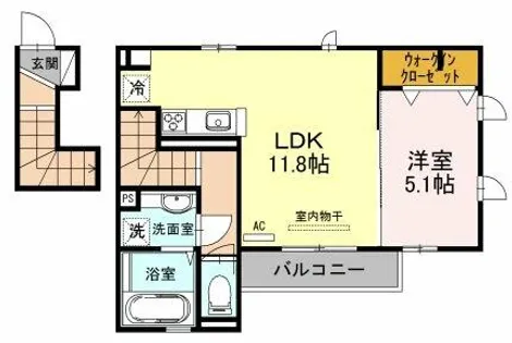 キャム月見山Ⅱ【2階】の間取り