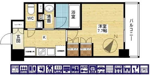 ザ・パークハビオ江坂公園【4階】の間取り