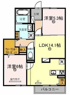 アグレアーブル【1階】の間取り