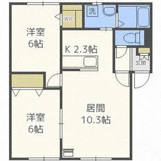 カーサノルテツリー【201号室】の間取り