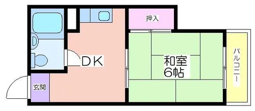 住吉ハイツ【1階】の間取り